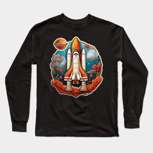 AI Generated Rocketship Long Sleeve T-Shirt